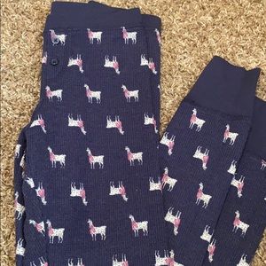 Llama thermal pajama leggings